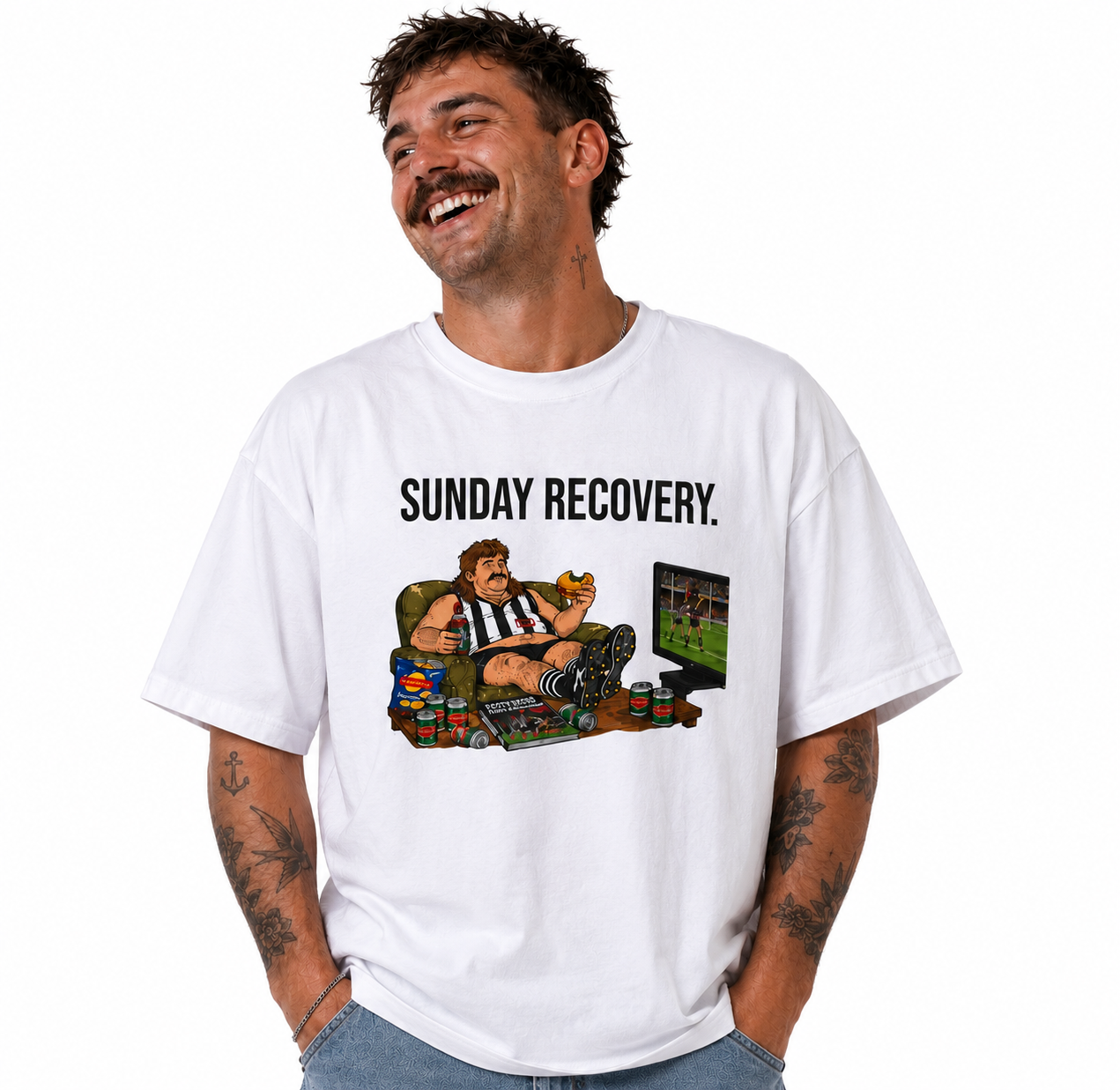 'Sunday Recovery' Box Tee